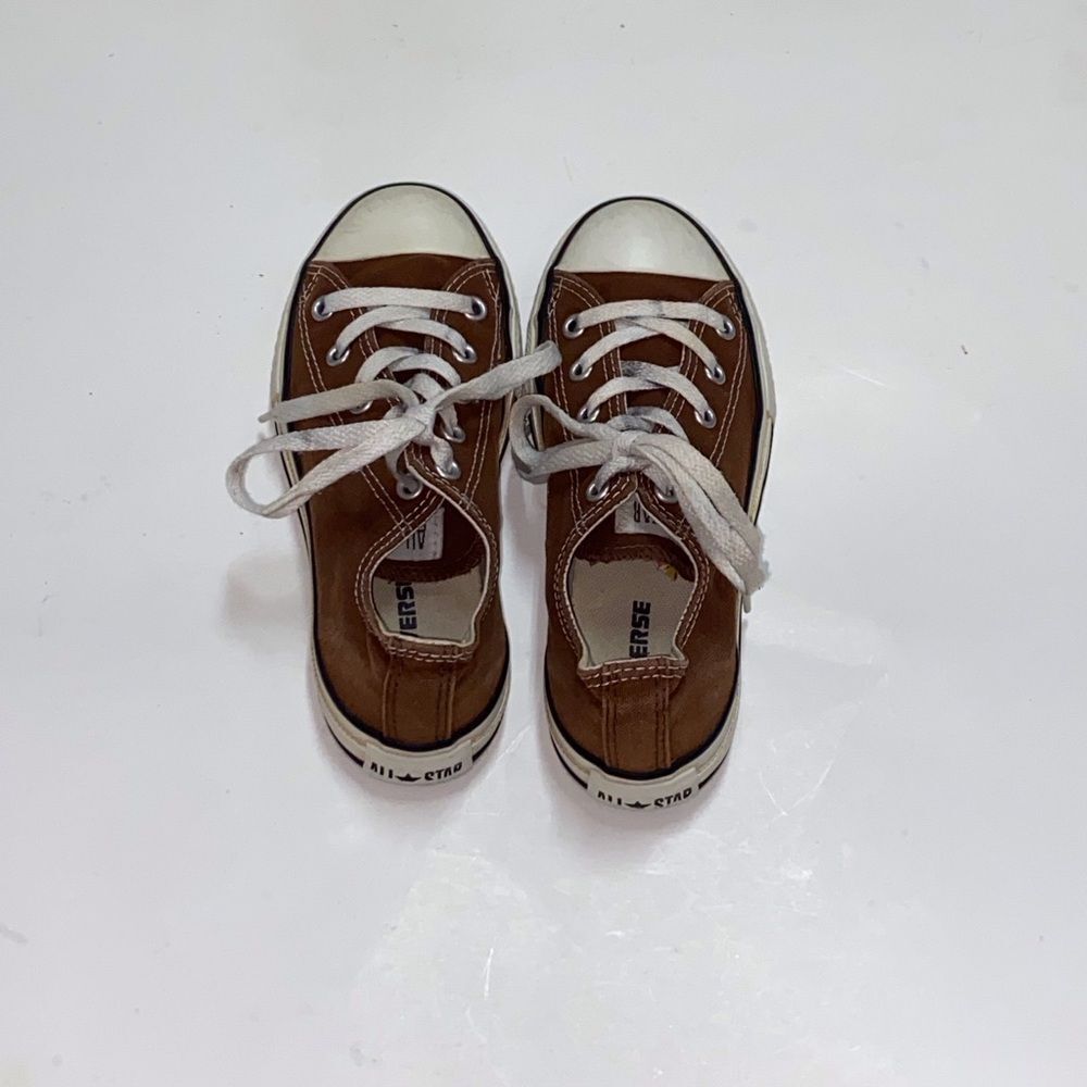 Converse Kids Brown and White Sneakers Size 1